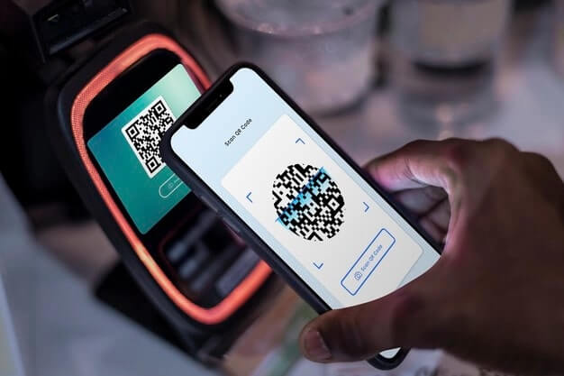 Customers easily scan QR code at checkout to update their loyalty status