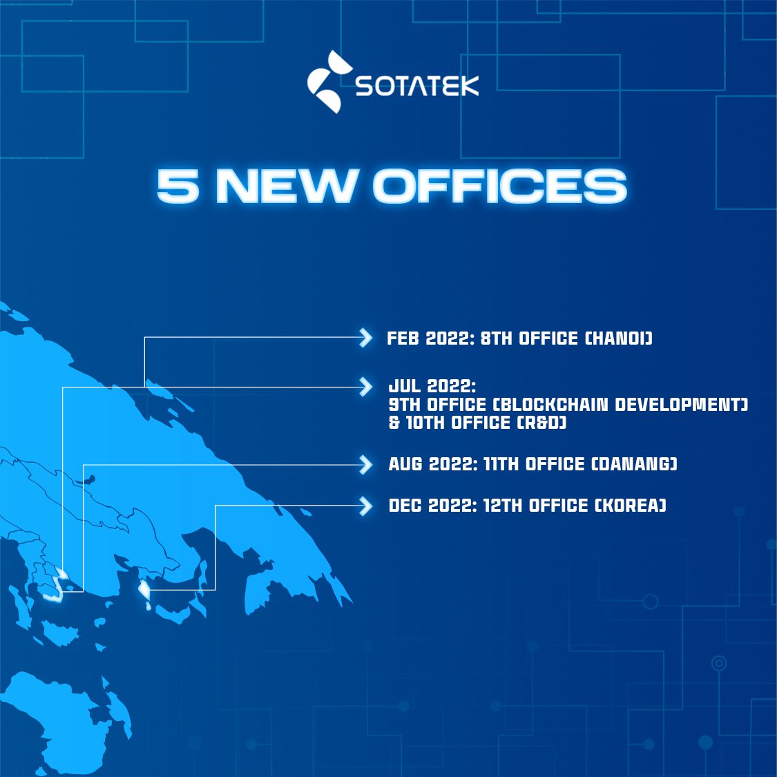SotaTek Successfully Opened 5 New Offices