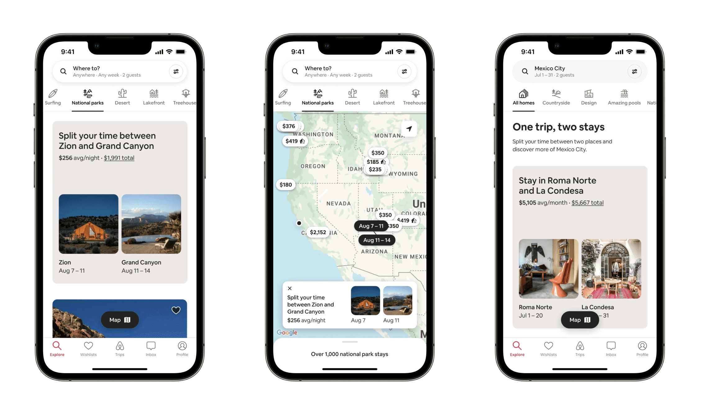 Airbnb’s 2022 newly released app layout