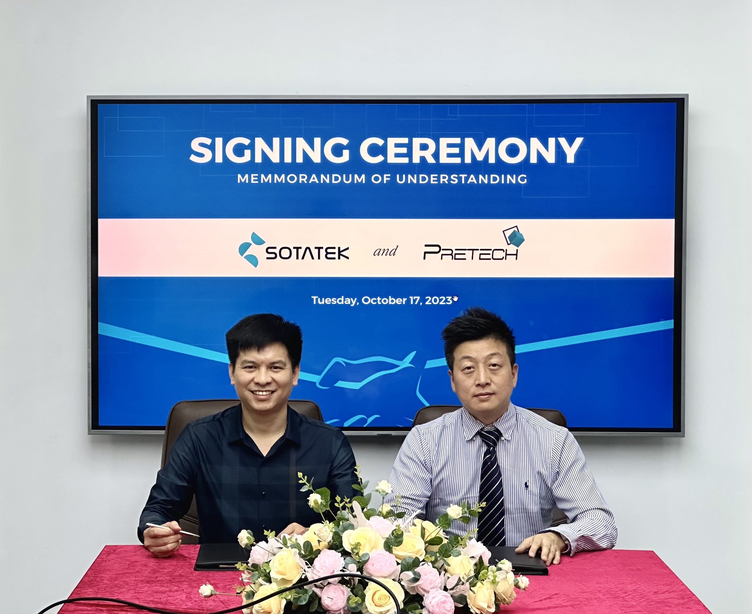 MOU Signing Ceremony between SotaTek and PreTech