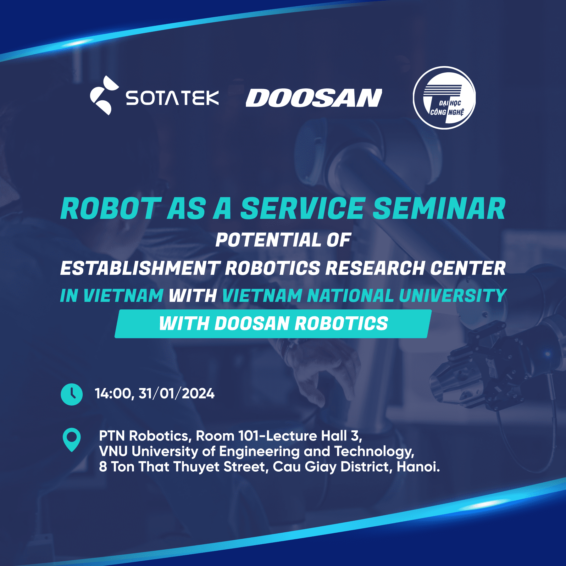 Establish a Robotics Research Center in Vietnam with Doosan Robotics