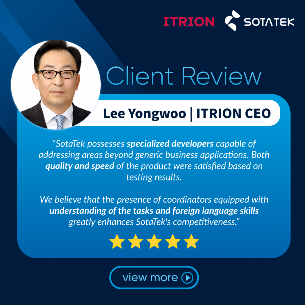SotaTek client review - ITRION